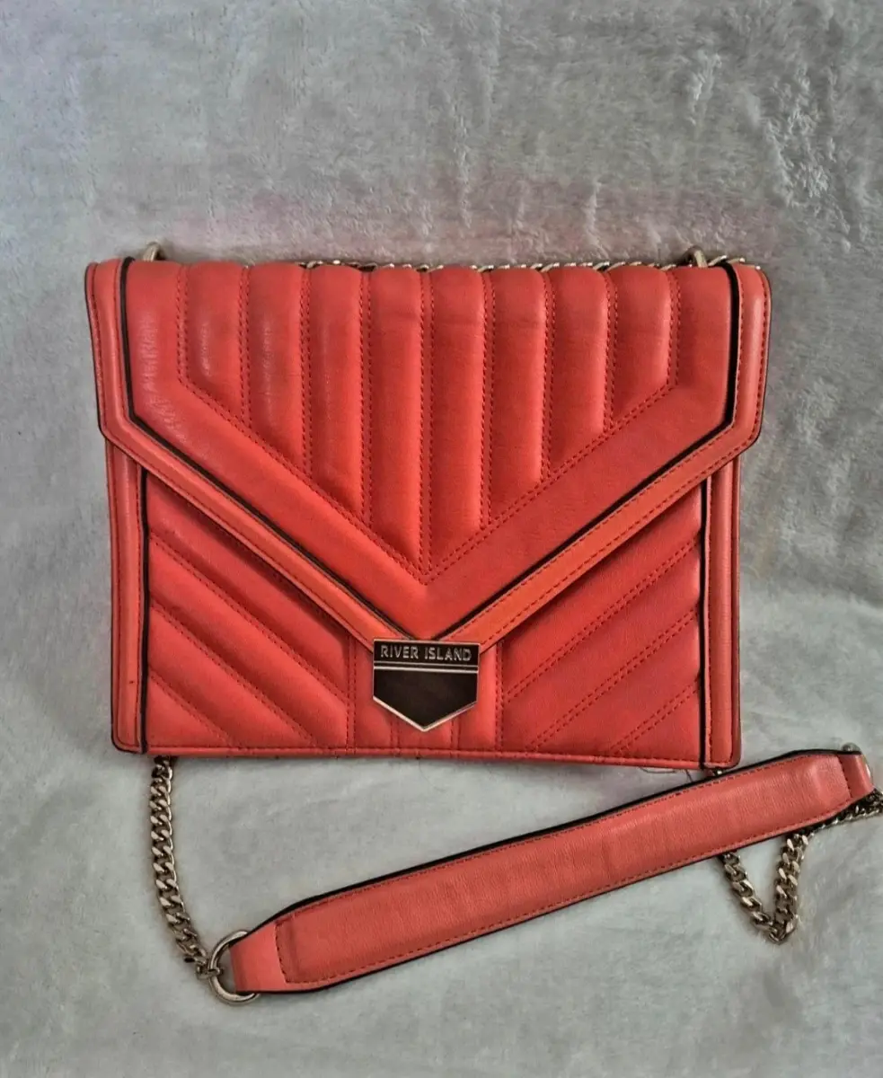 Ladies orange River island handbag