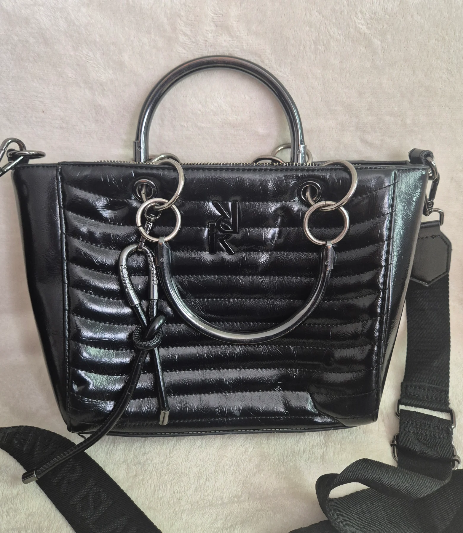 Ladies black River Island bag