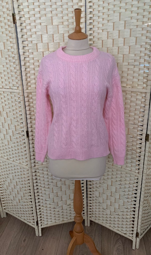 Peacocks Pink Soft Stretch Jumper Size Small 8-10