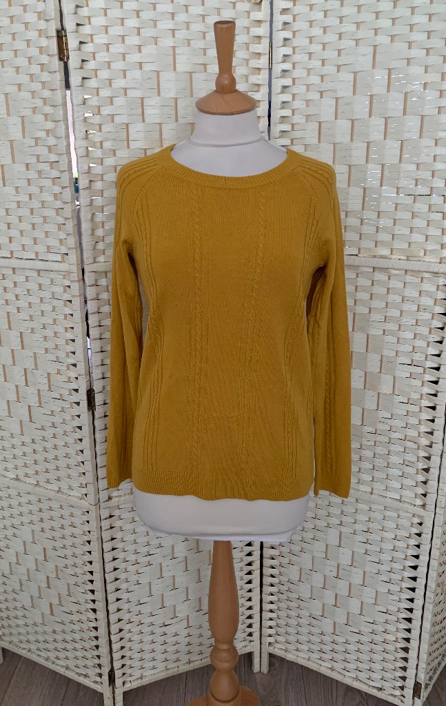 Tu Mustard Soft Stretch Knit Jumper Size 8