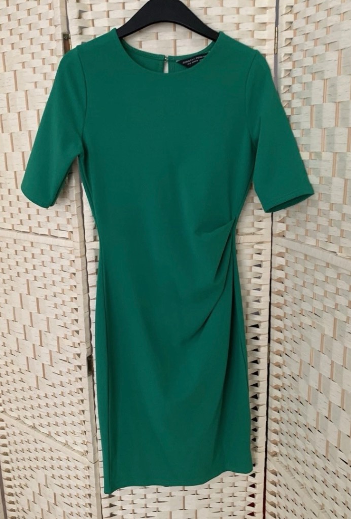 Dorothy Perkins Green Drape Side Dress Size 6