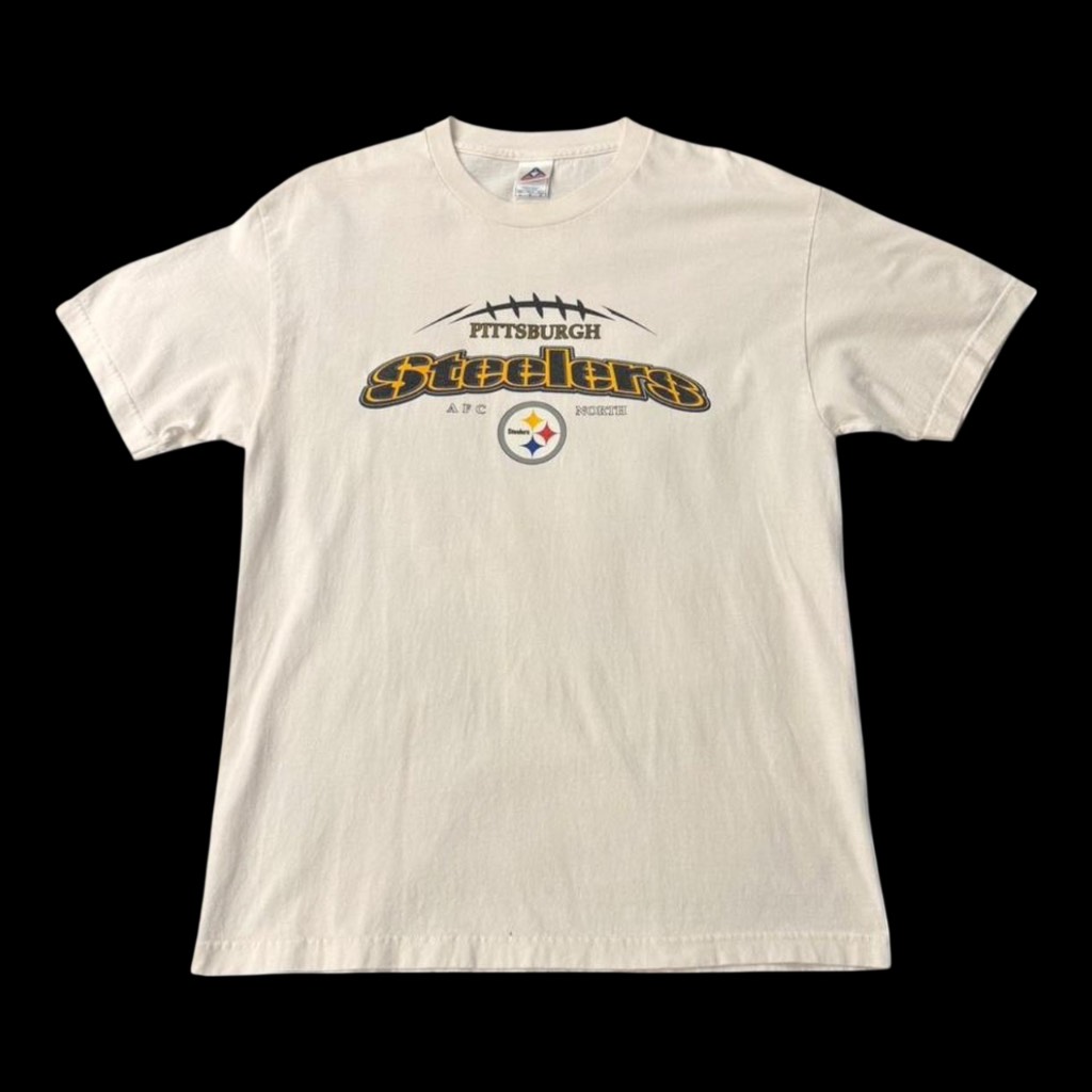 Vintage Pittsburgh Steelers Front Print Logo T-Shirt