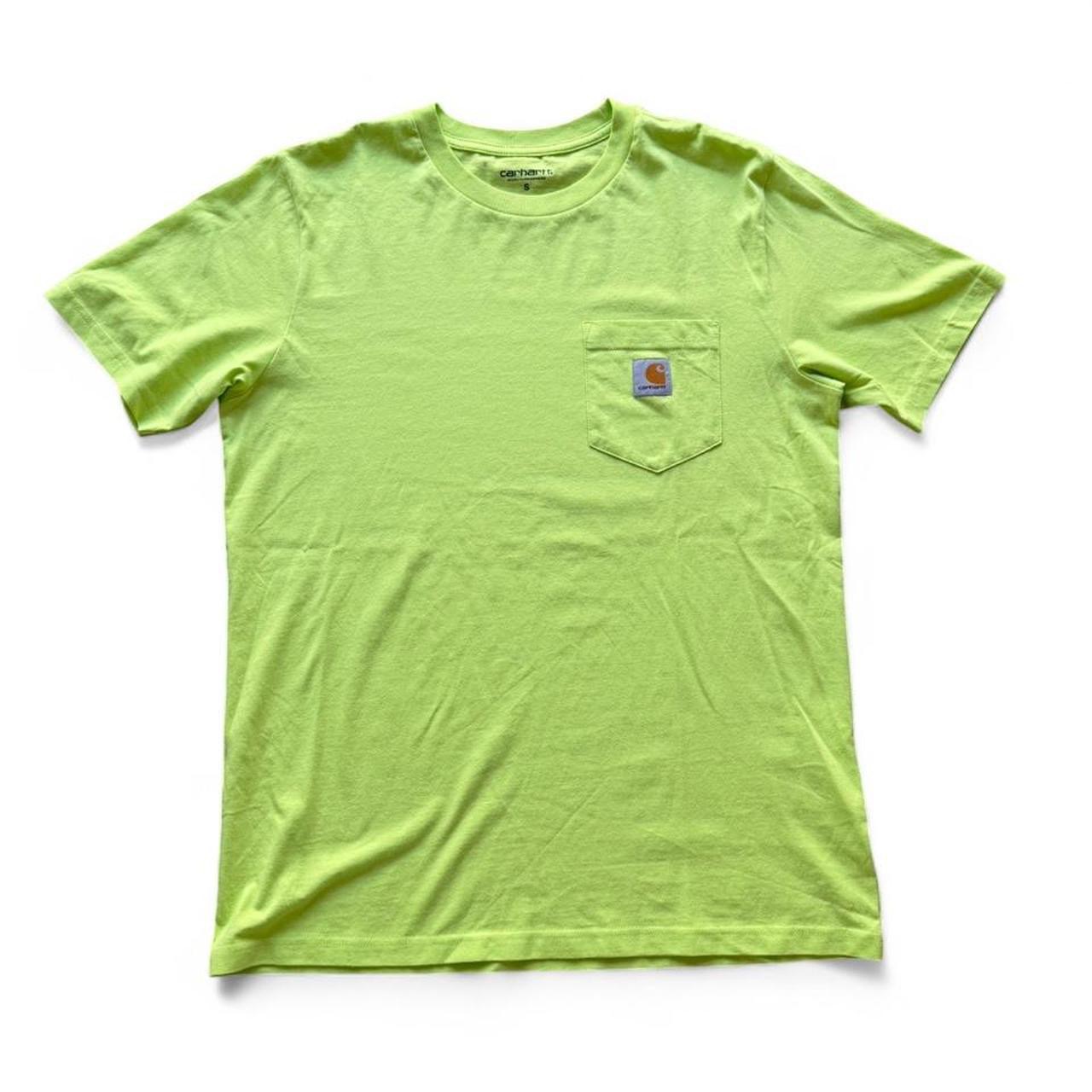 Carhartt Lime Green Pocket Tee – Size Small, Like New