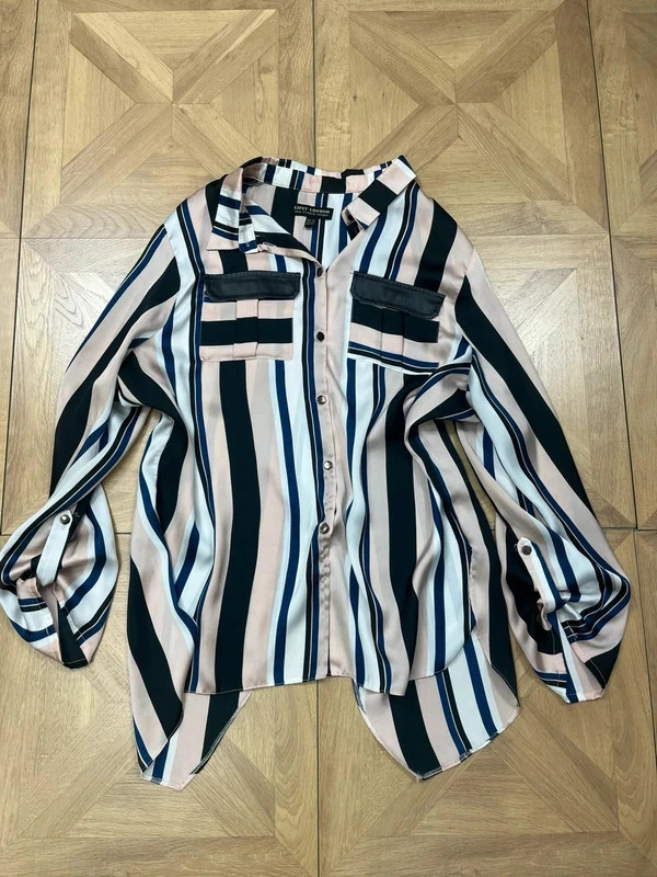 Lipsy London Michelle keegan uk 16 stripey button up shirt