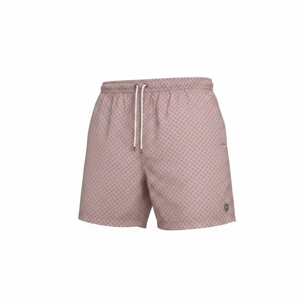 Men’s authentic Alexander McQueen pink skull pattern swimming shorts