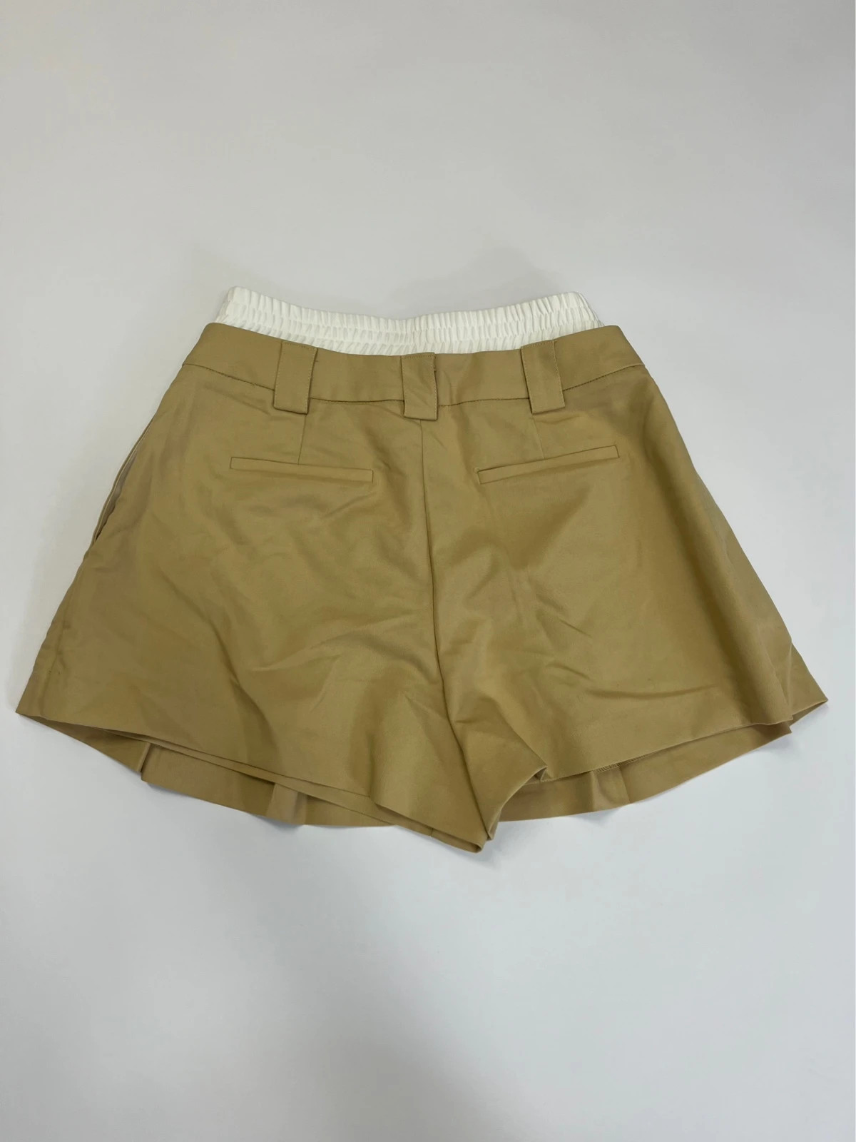 Fashion Nova Beige Tailored High Waisted Pleated Skort Extra Small