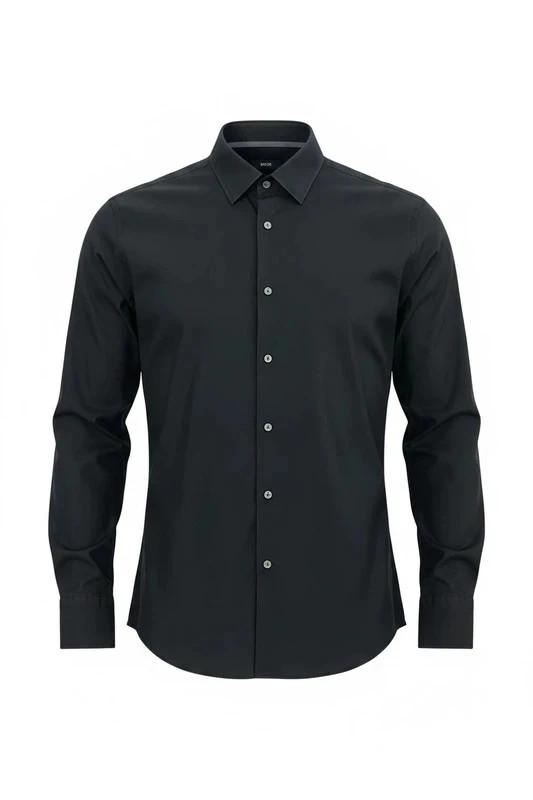 Boss Hugo Boss men's navy blue regular fit shirt - size 42 (16.5)