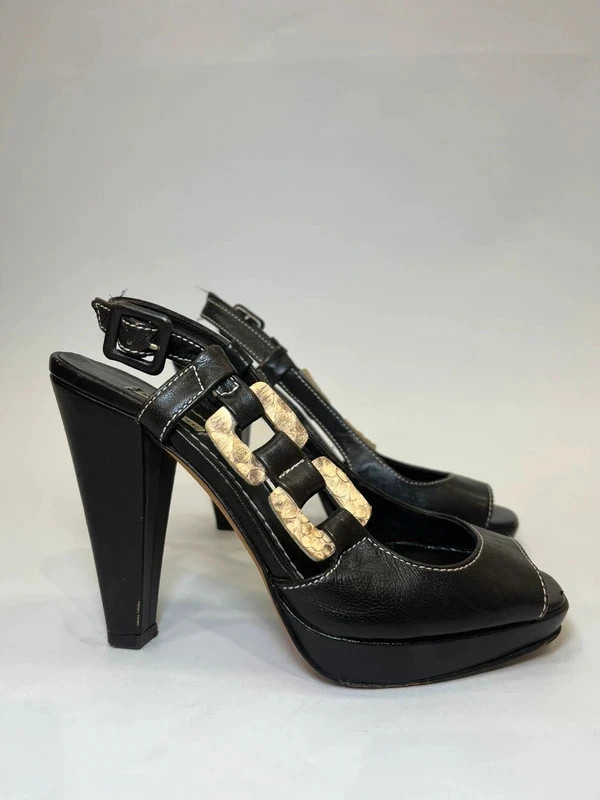 Vintage Kurt Geiger avant-garde platform sandals