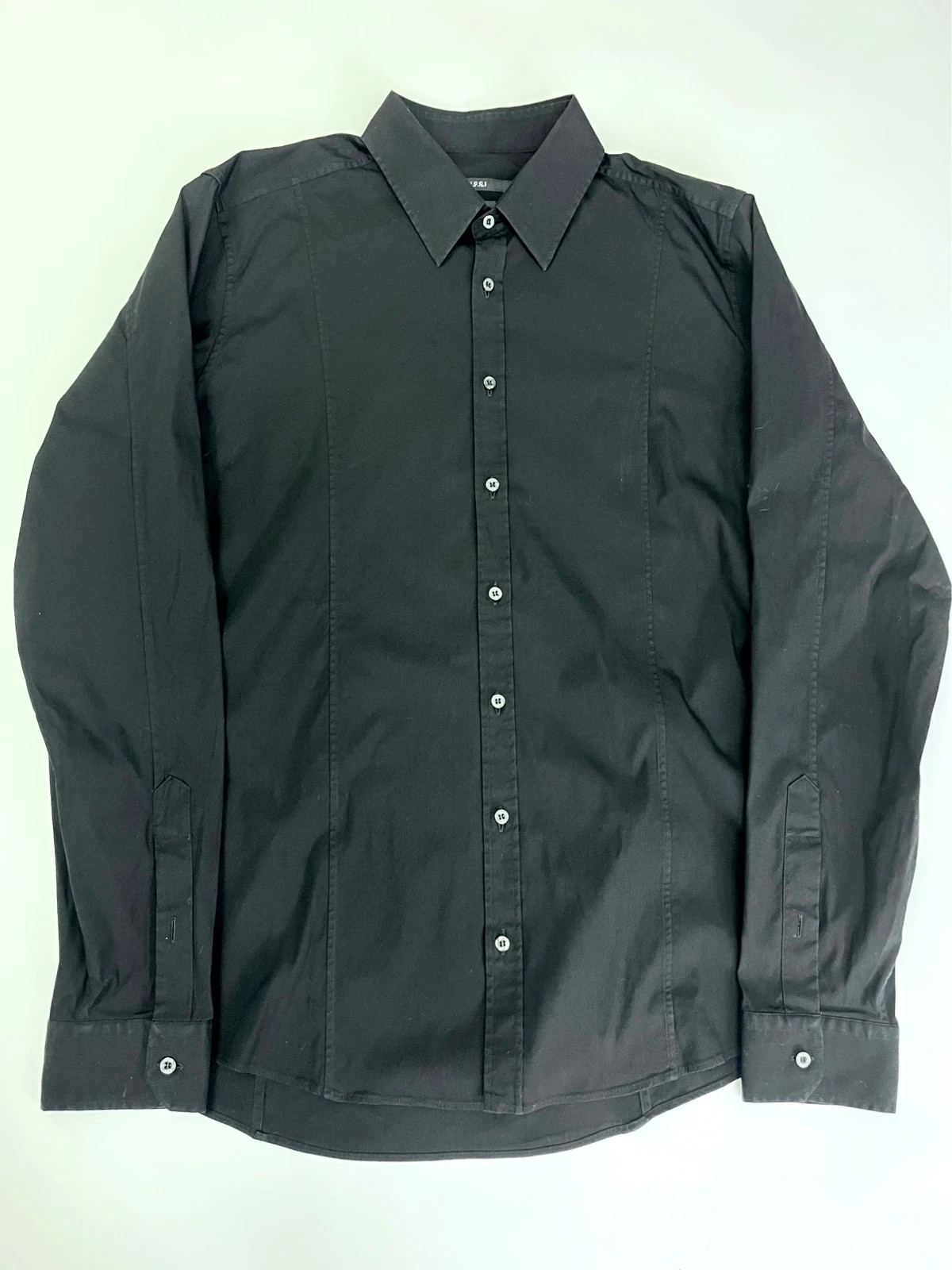 Gucci Black Slim Fit Long Sleeve Formal Dress Shirt Large