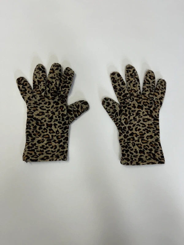 TU Leopard Print Fleece Winter Gloves one size