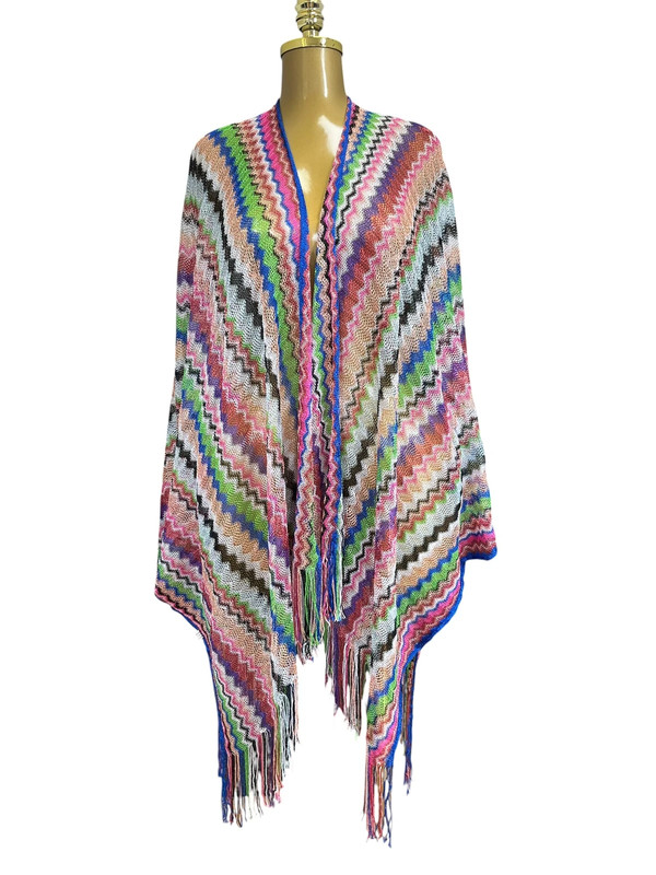 Women’s multicoloured pull over cardigan beach cover up