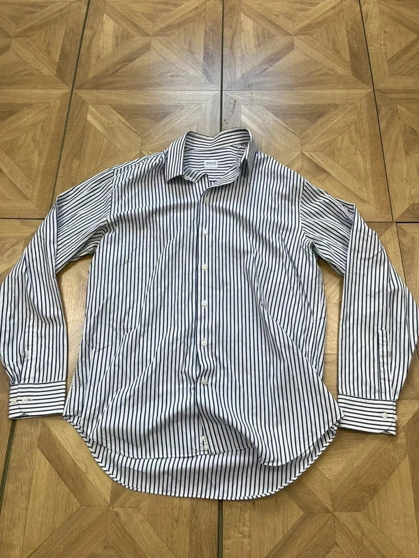 Women’s armani collezioni long sleeve striped shirt