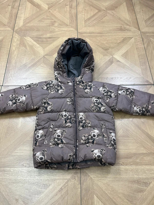 Boys next teddy bear brown puffer coat
