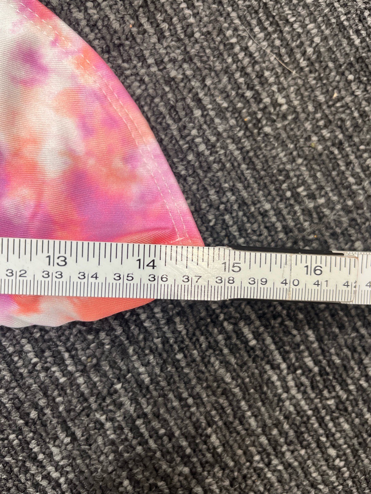 Unique 21 Pink & Orange Tie-Dye Triangle Bikini Set with Tie-Side Bottoms image 9