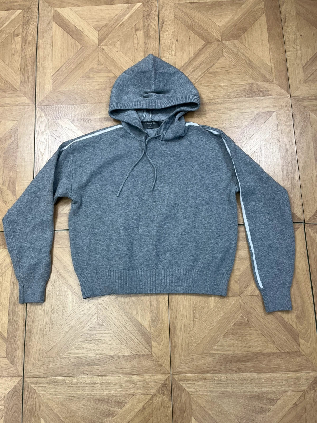 Primark size M striped grey hoodie long sleeve jumper hoodie