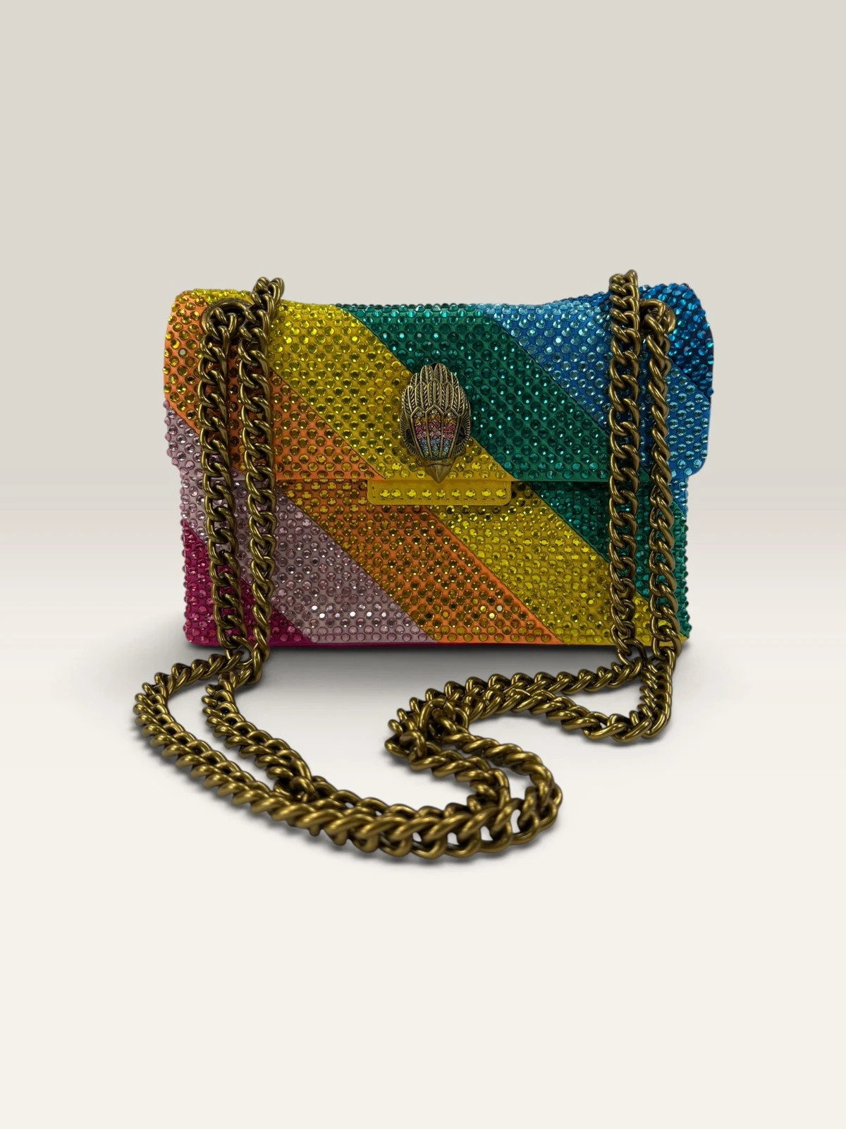 Kurt Geiger London Mini Kensington Rainbow Crystal Embellished Crossbody Shoulder Bag BNWT