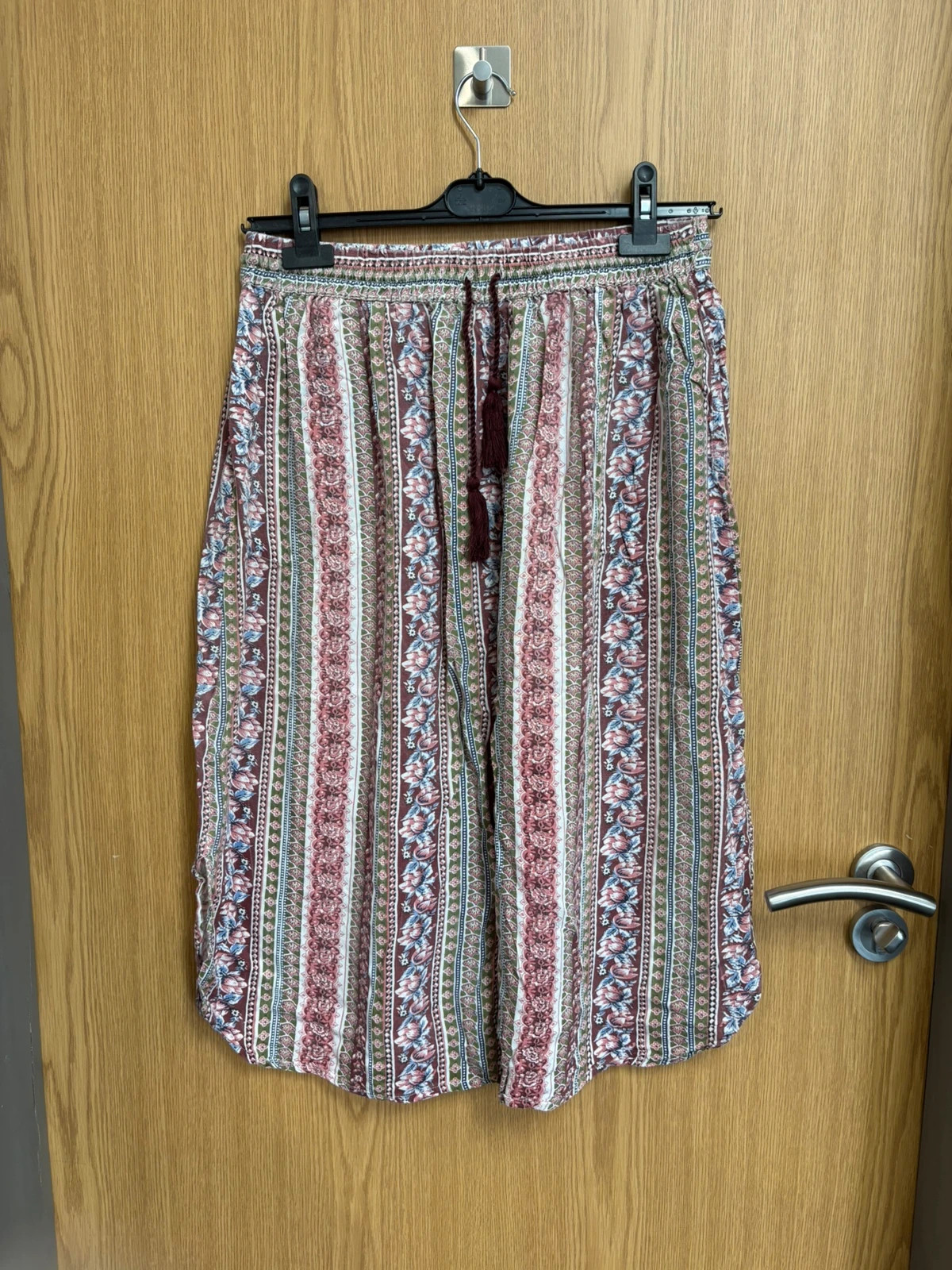 Saffron Spice Boho Paisley Print Knee Length Skirt Size L
