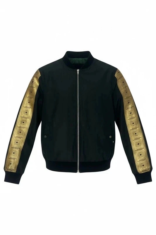 Versace Reversible Zipped Bomber Jacket - Black/Gold - Size IT 50 (UK 40/M-L)