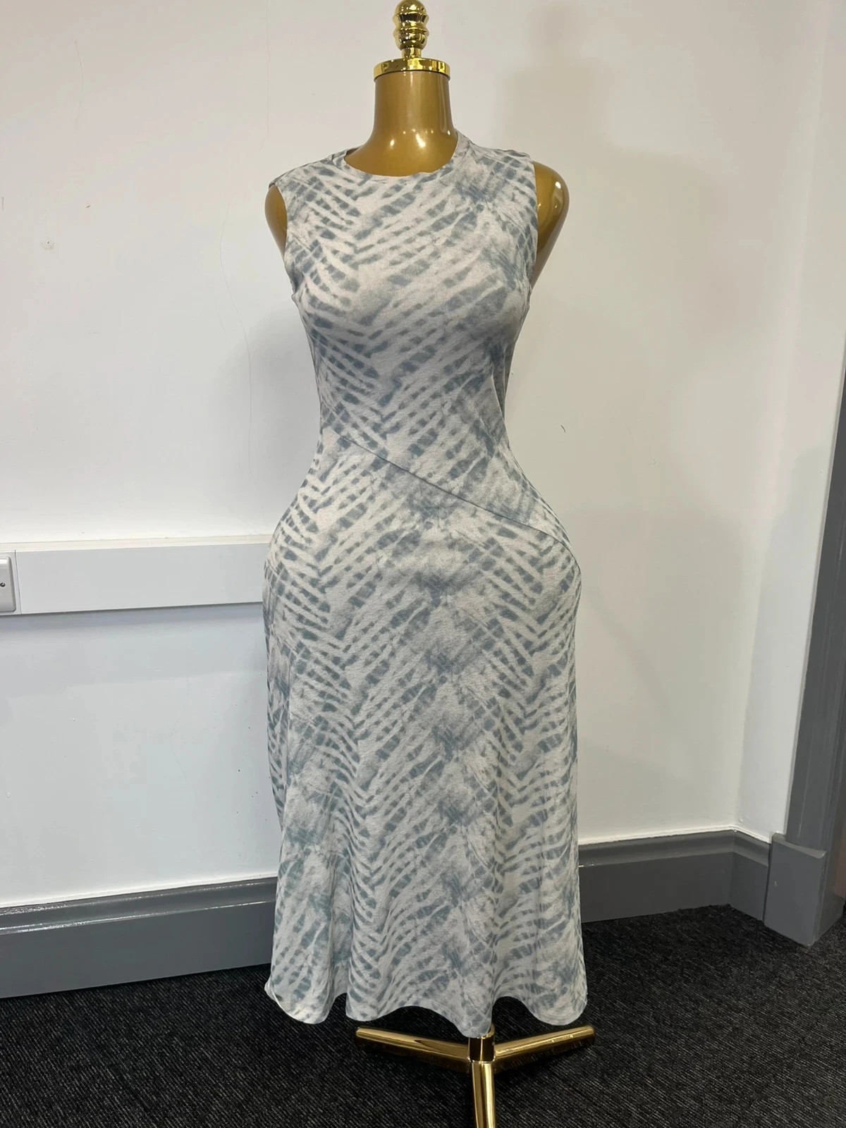 Women’s classy top shop blue and white long maxi dress