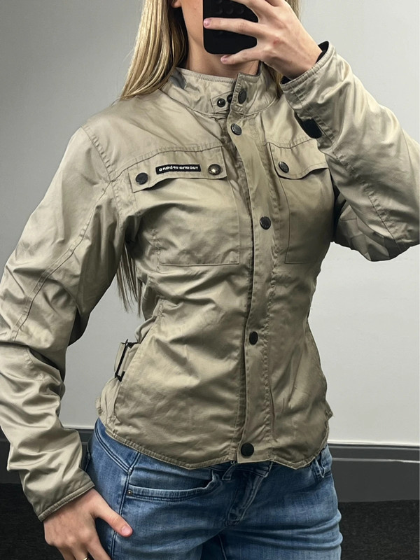 Tucano y2k beige full zip womens outwear jacket size 10