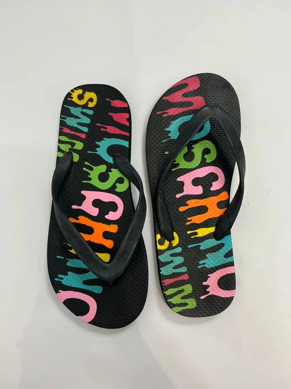 Men’s moschino black flip flop sandals size L