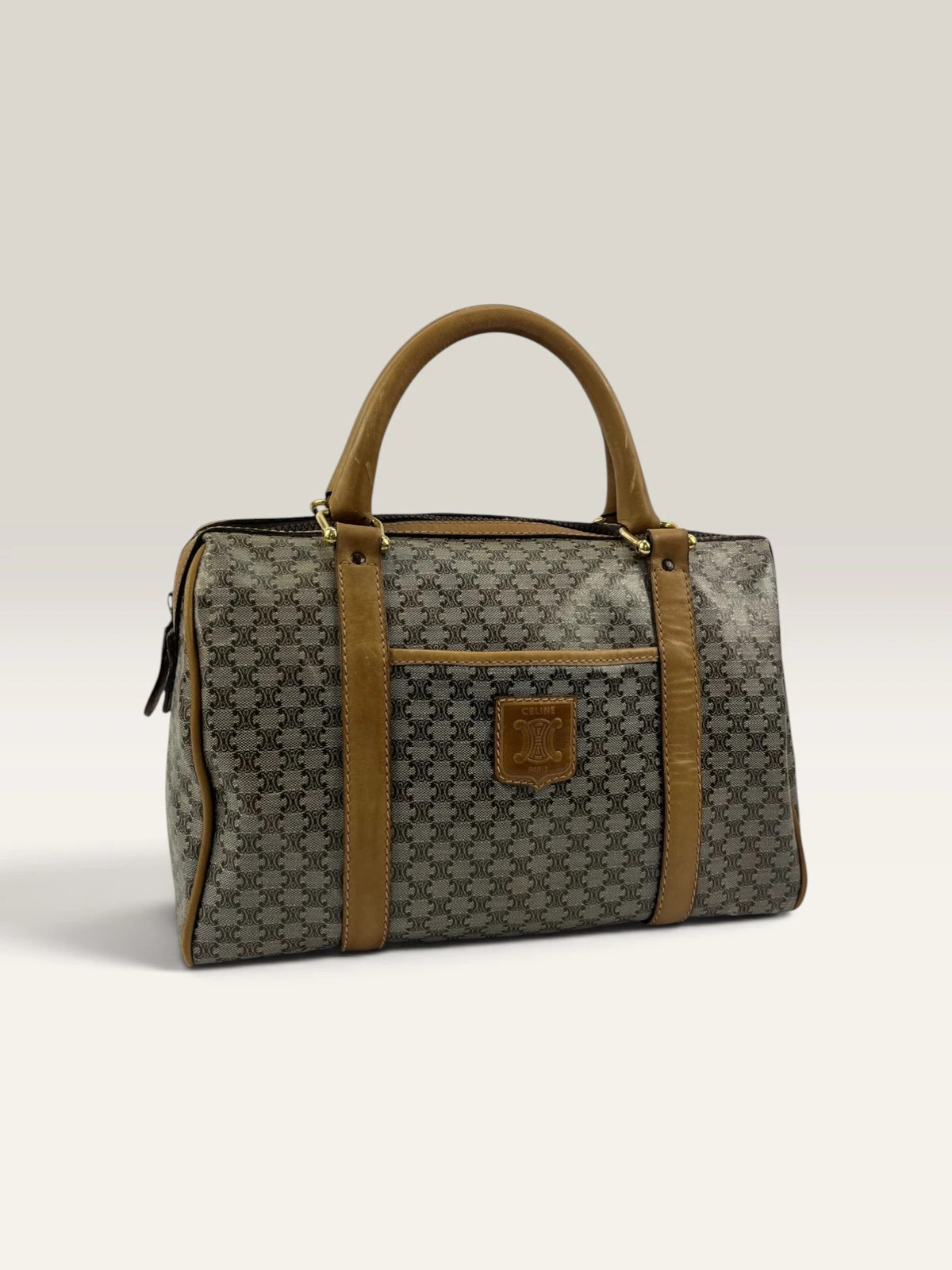 Vintage Celine Macadam Boston Bag - Light Colour way