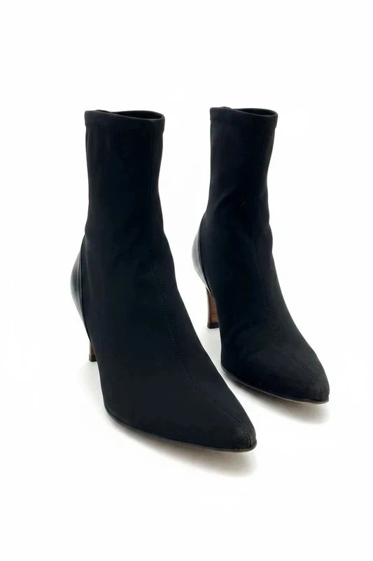 Vintage 90s Gucci by Tom Ford Wooden Heel Sock Boots – UK 4