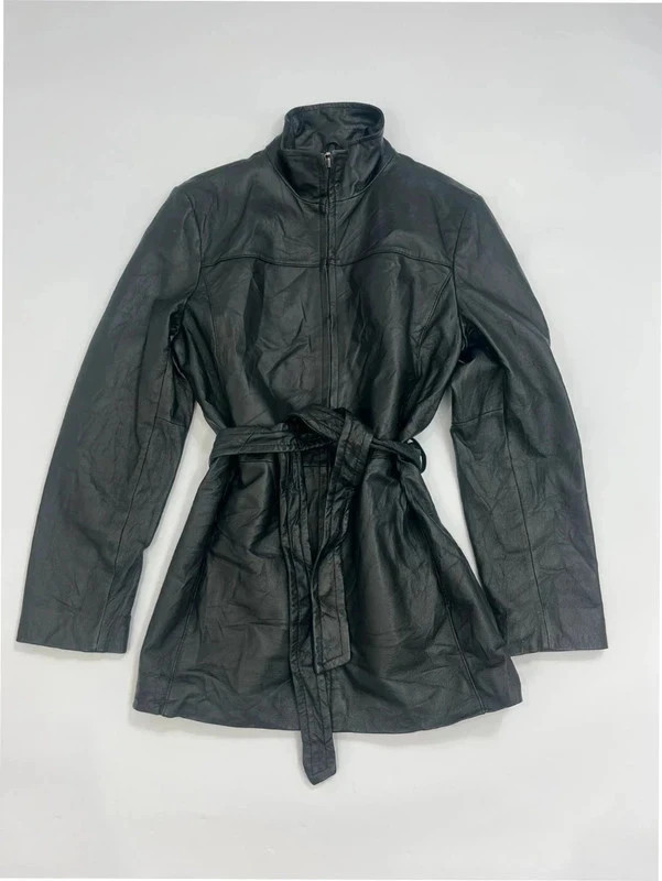 Worthington size M genuine leather black jacket