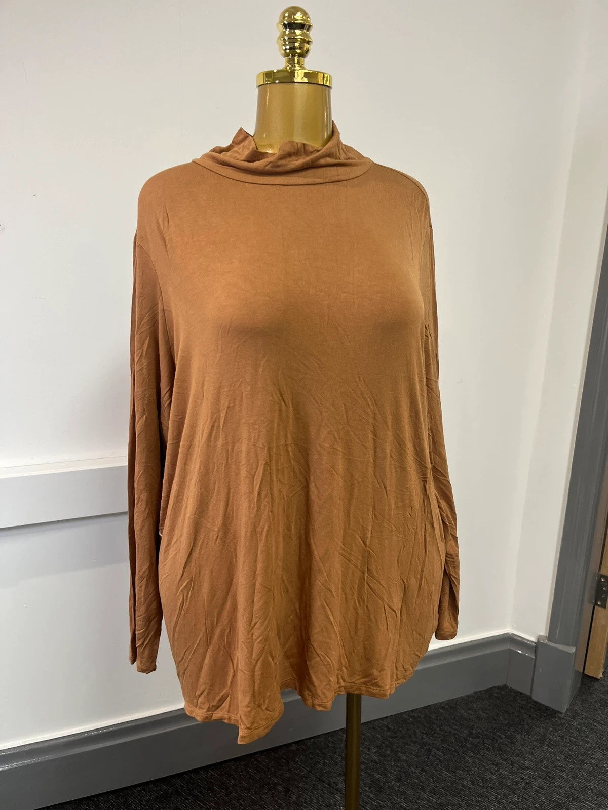 Women’s size 24 next long sleeve turtle neck light weight brown top