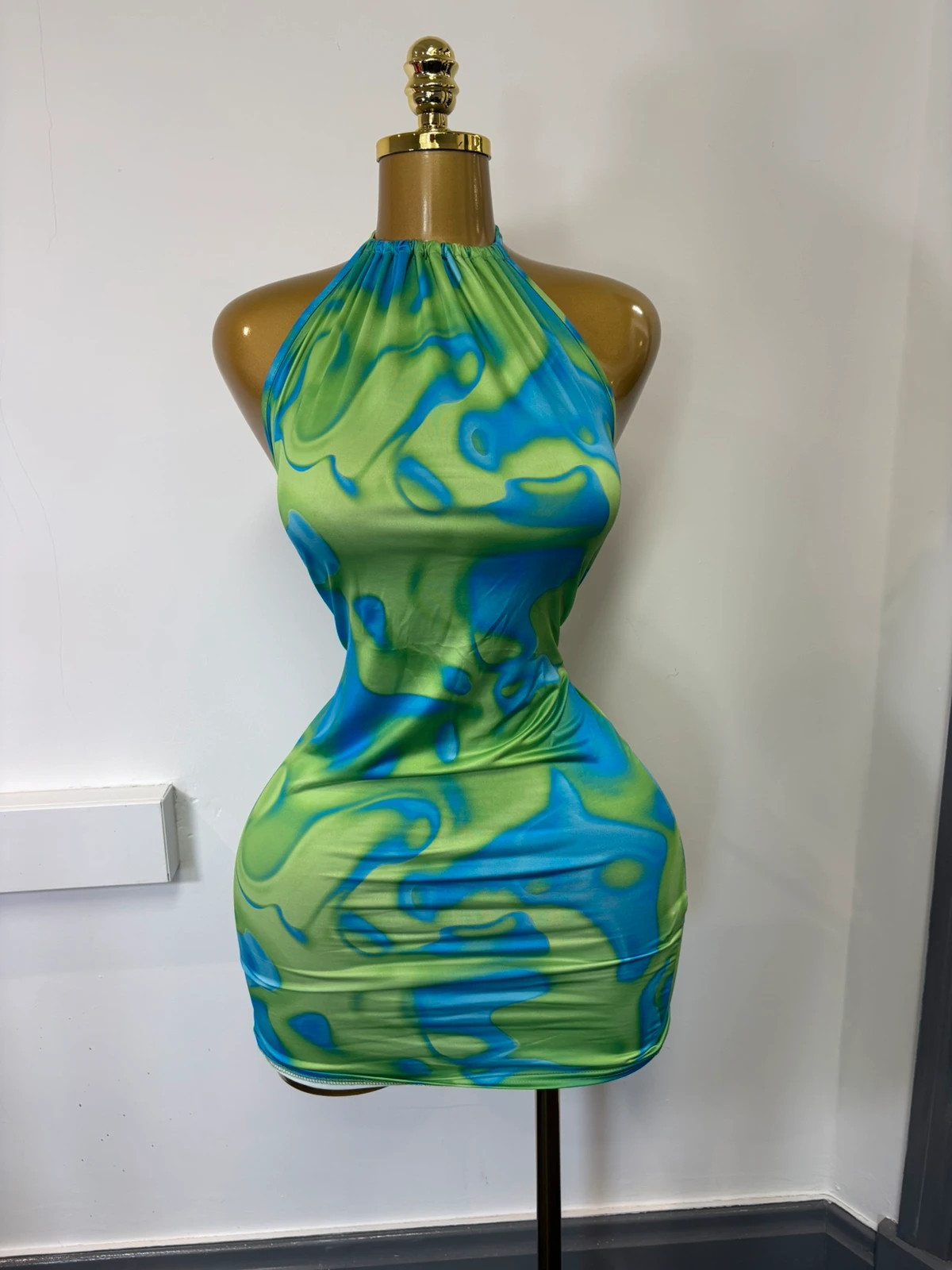 I saw it first uk 12 women’s backless trippy festival mini dress