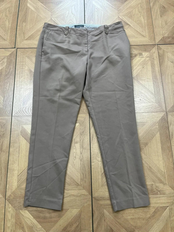 Laura Ashley beige high waisted straight leg uk 16 trousers