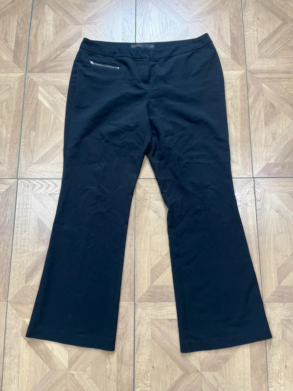 Next 16 R bootcut black high waisted trousers