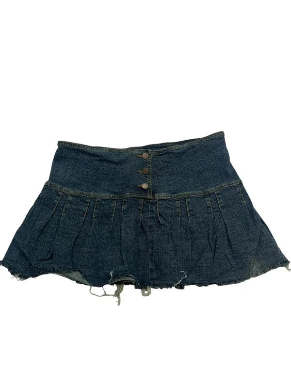 Y2K truck jeans vintage blue denim tennis skirt