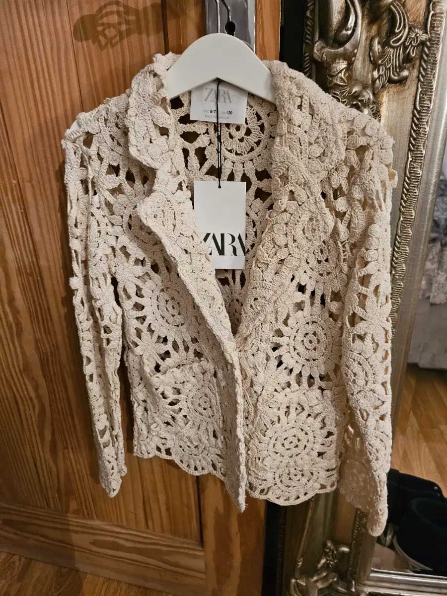 Girls zara crochet jacket