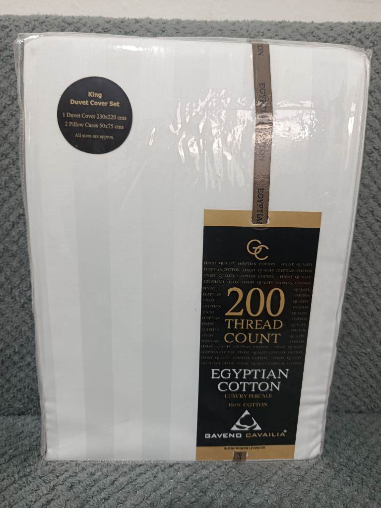 100% Egyptian cotton king size duvet cover set(200 tc)