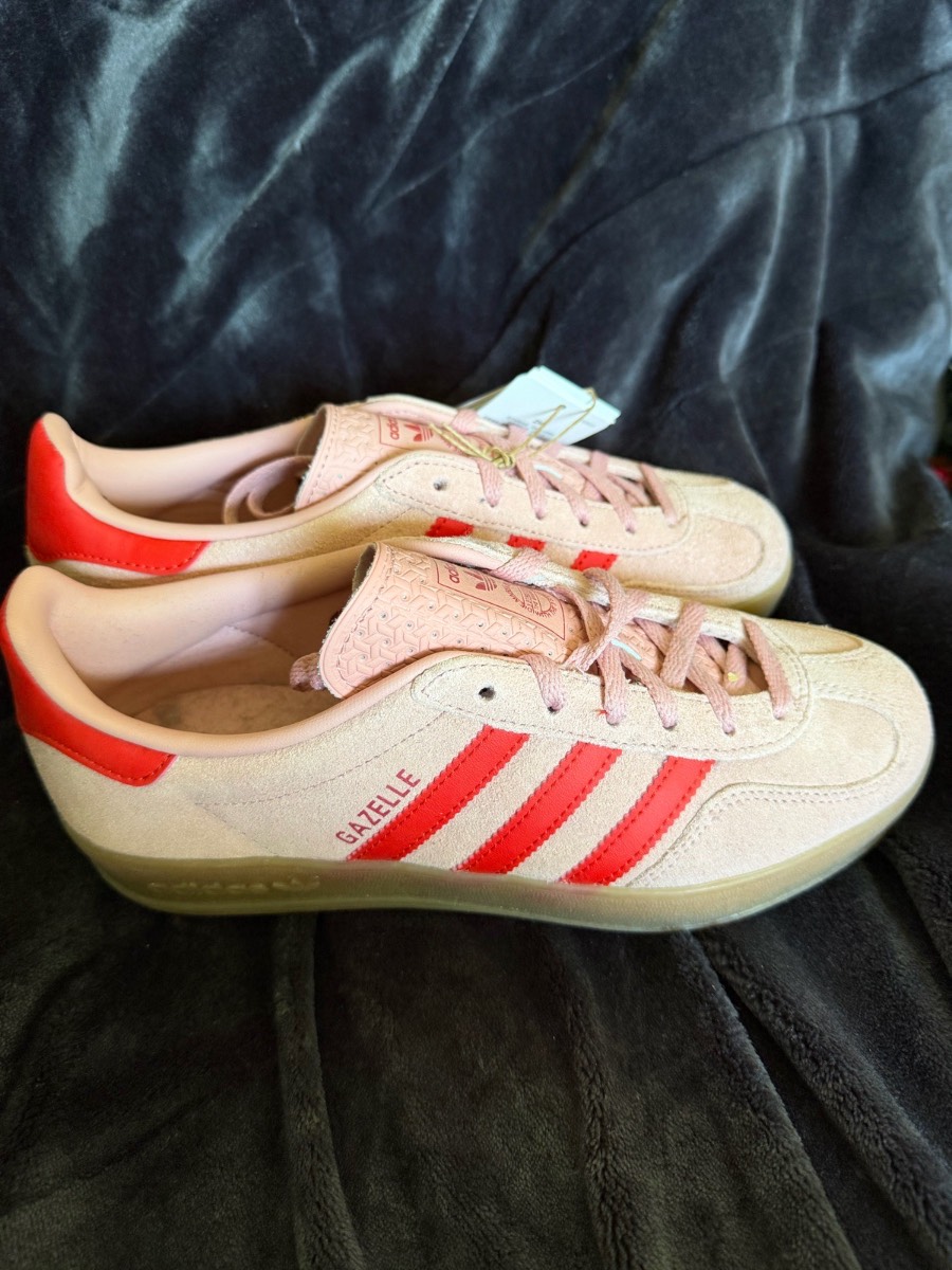 Adidas Gazelle Pink And Red Size 5.5