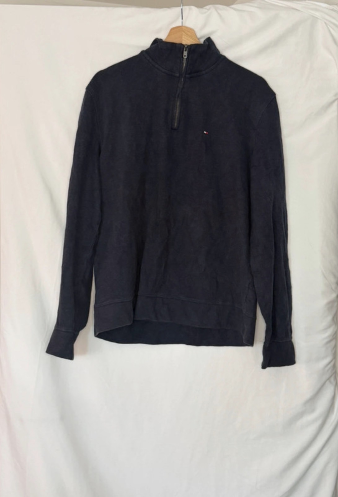 Vintage Tommy Hilfiger Quarter Zip Jumper Men's XL Navy