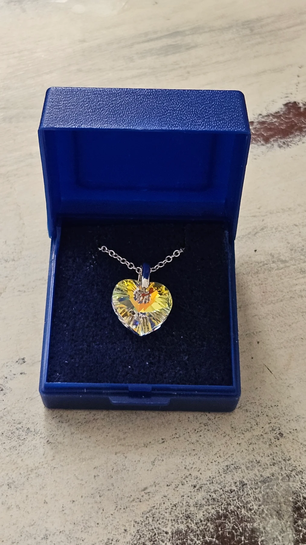 80's 925 silver heart necklace