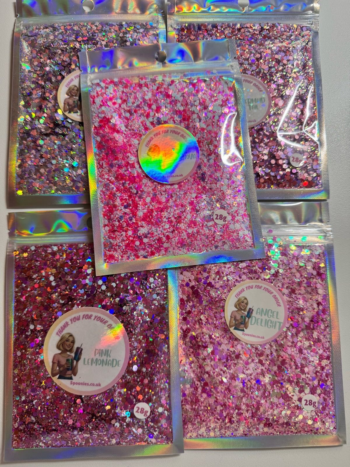 Pink glitter bundle for snow globe tumblers craft