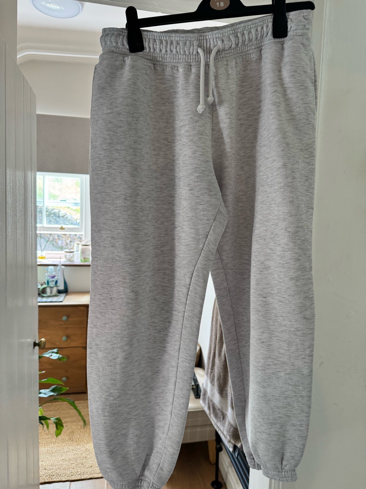 Grey cuffed joggers