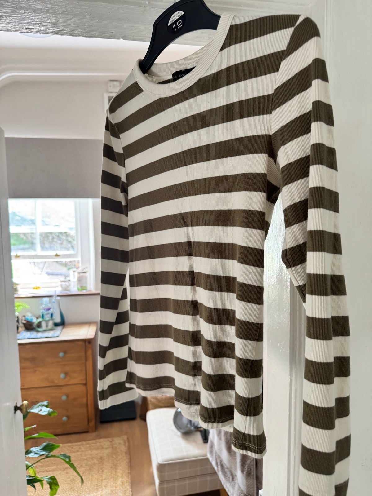 Striped long sleeve top