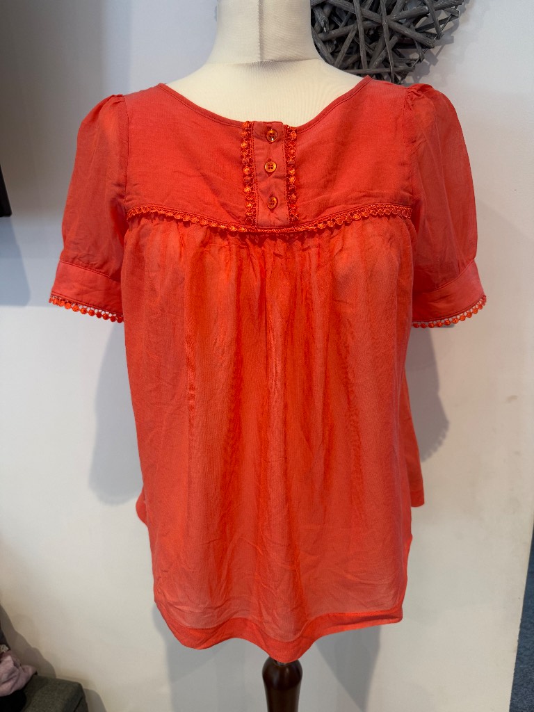 Women’s/ladies short sleeve summer floaty top