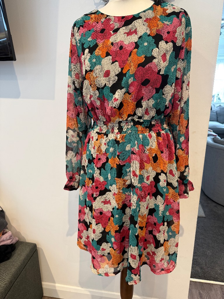 Women’s/ladies long sleeve floral summer dress
