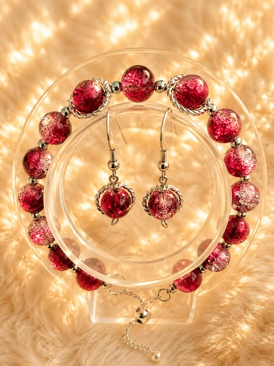 Maroon Jewellery Set