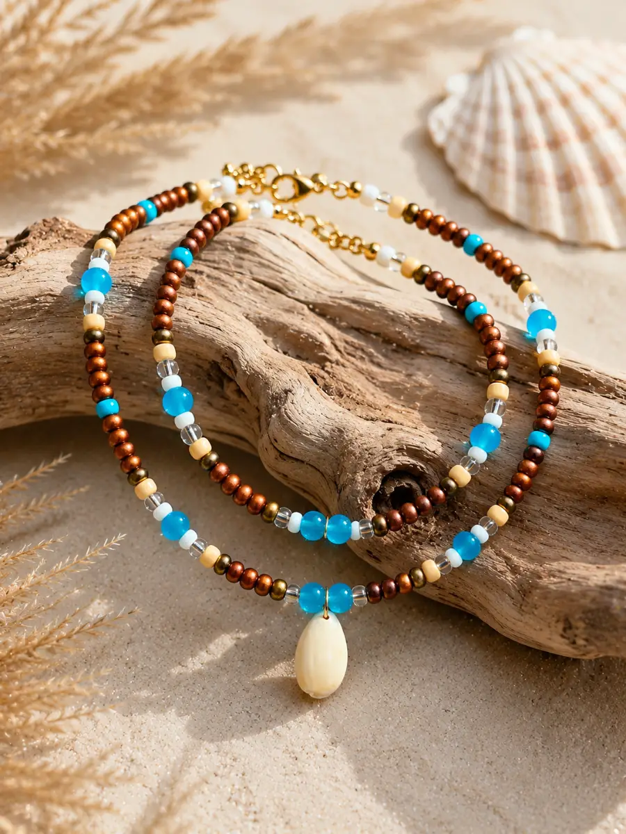 Coastal Breeze Handmade Anklet Set x 2