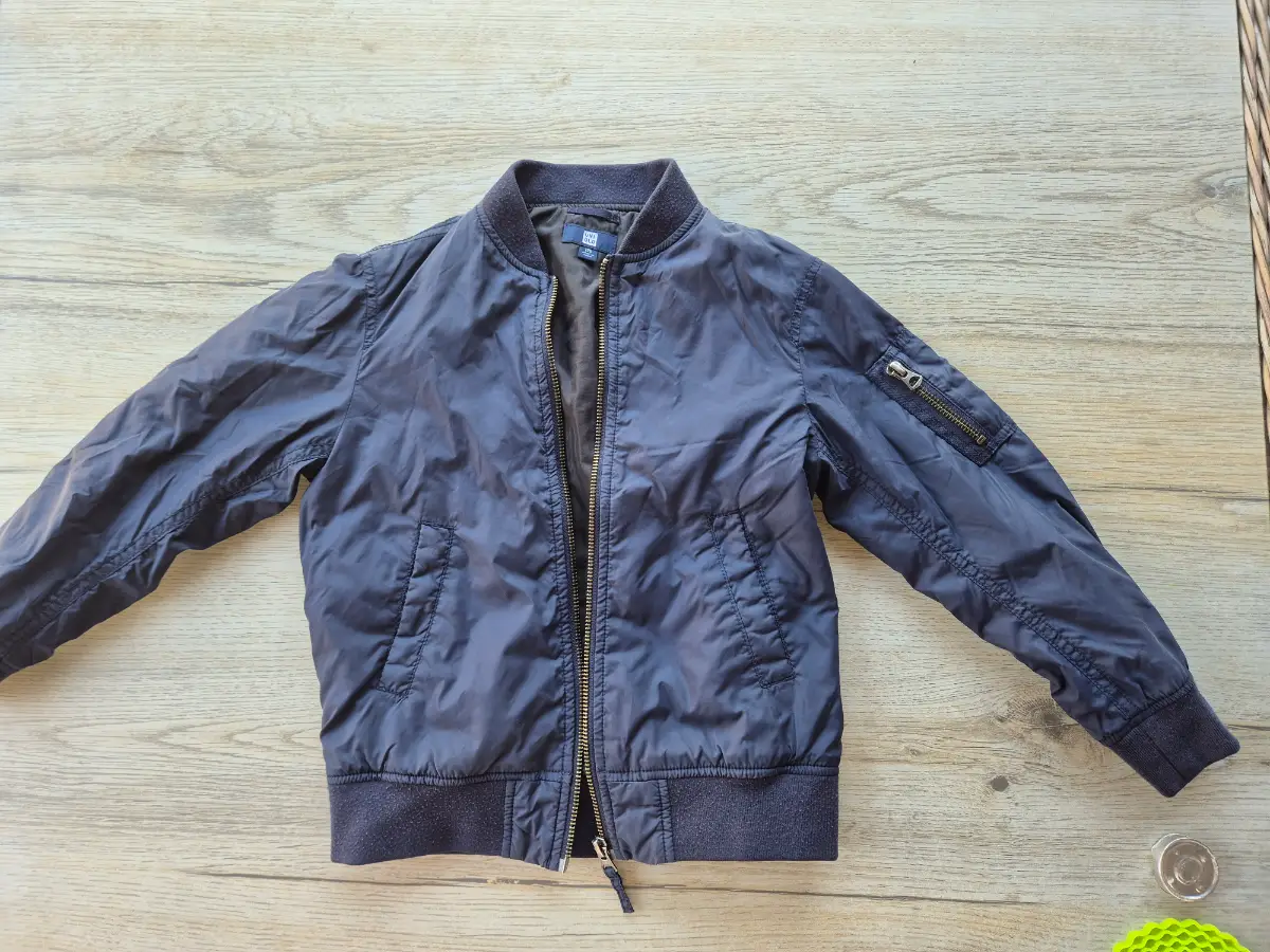 Navy blue bomber jacket