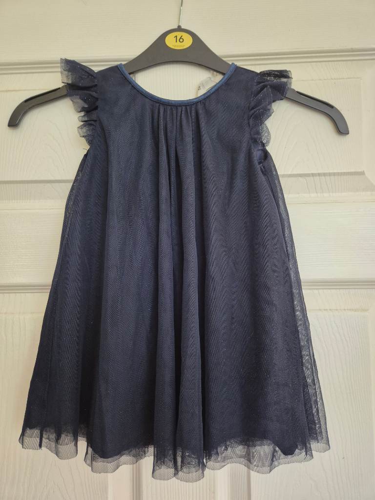 lined navy blue dress 2-3yrs