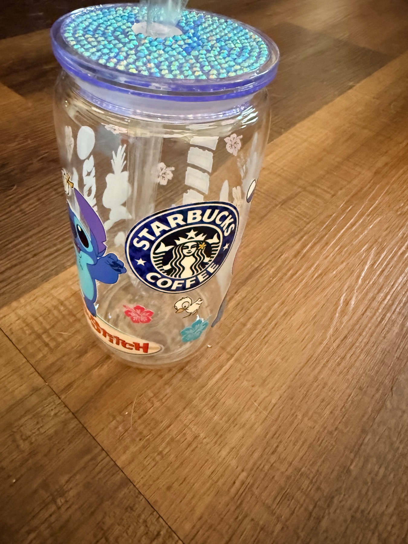 🌺 Stitch Starbucks-Style Tumbler