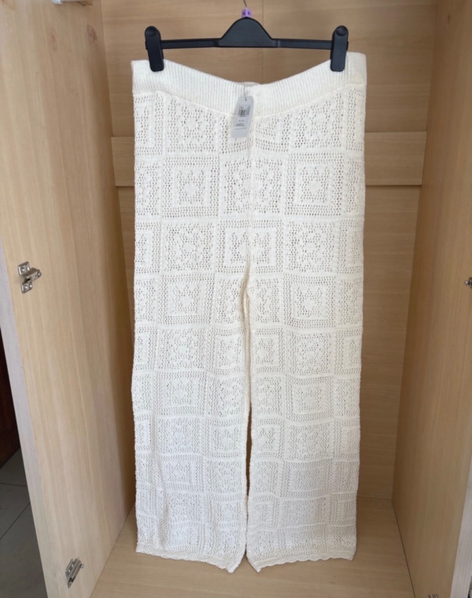 TU Cream Crochet Trousers Size L