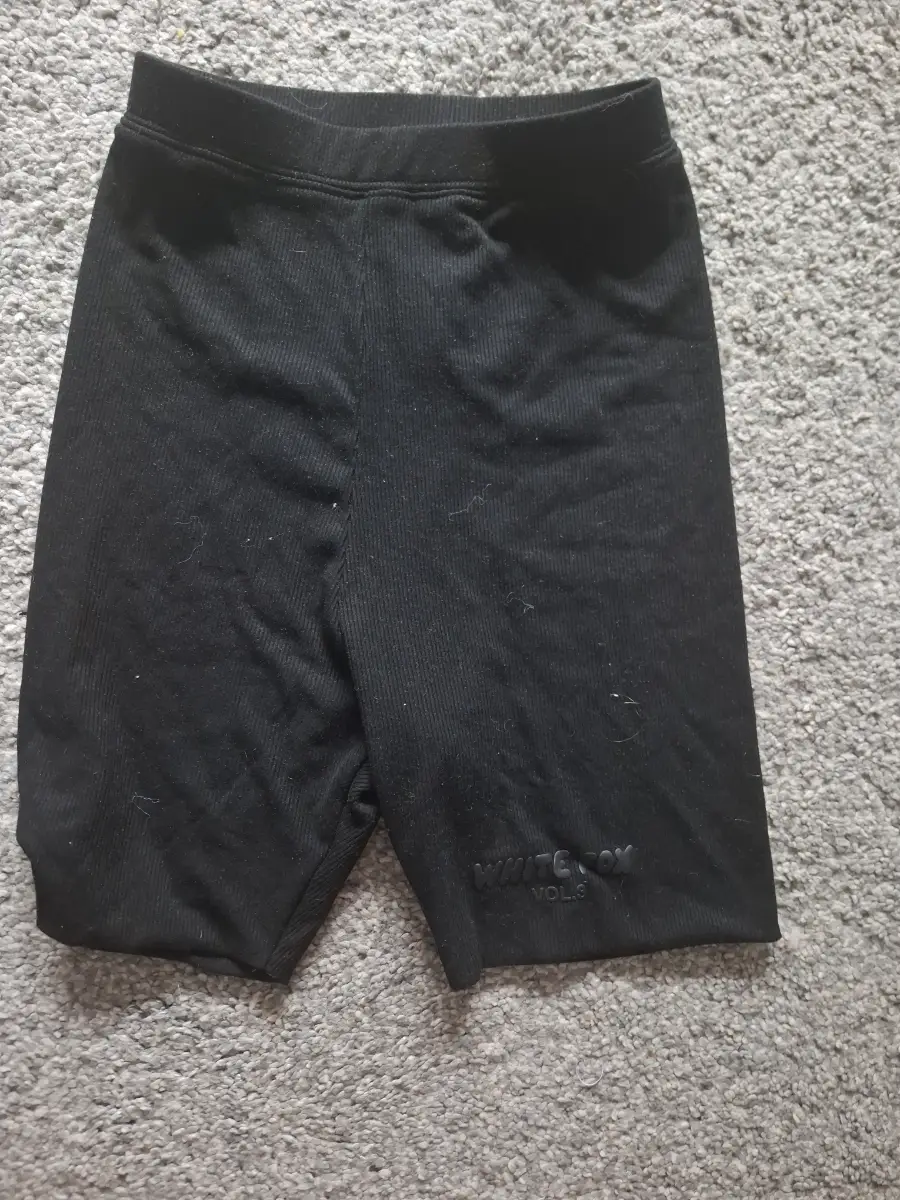 Size XXS white fox black shorts